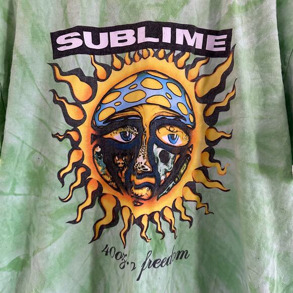 Sublime 40oz To Freedom Green Short Sleeve Unisex T-Shirt Size XLarge - Picture 3 of 10